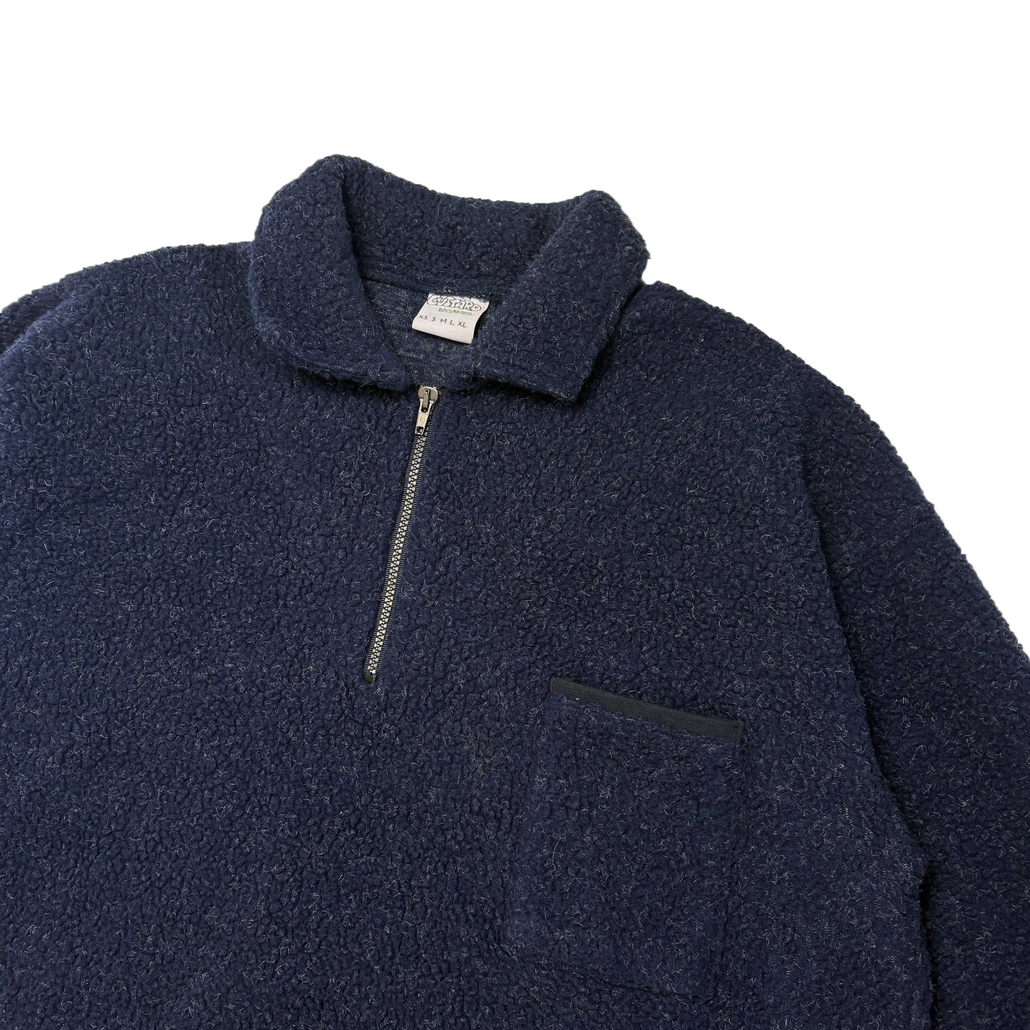 Custard Reclaimed Navy Zip Fleece | Size Large