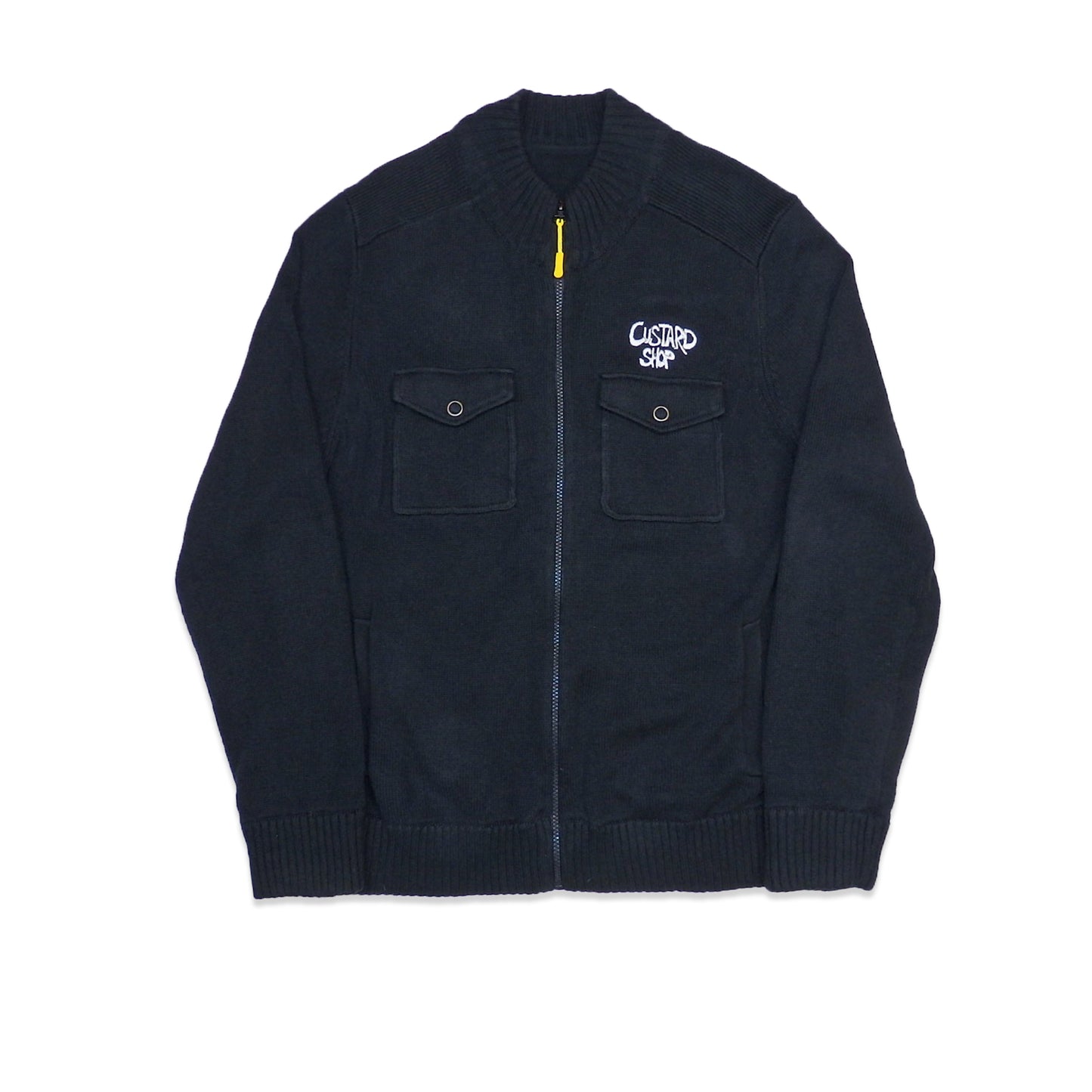 Custard Reclaimed Button Pocket Fleece | Size Large