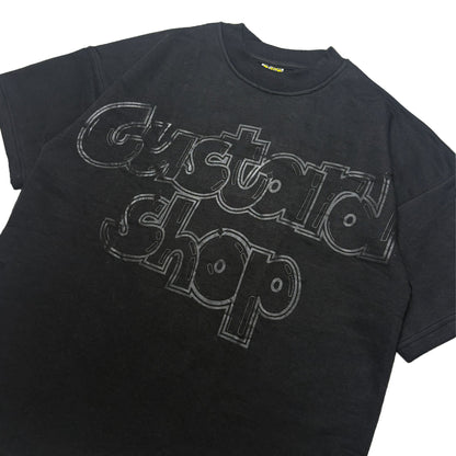 Heavyweight Graffiti Print T-Shirt | Black