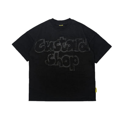 Heavyweight Graffiti Print T-Shirt | Black