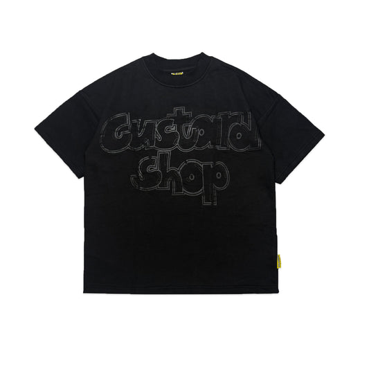 Heavyweight Graffiti Print T-Shirt | Black