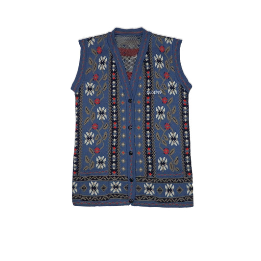 Custard Reclaimed Knitted Gilet | Size Large