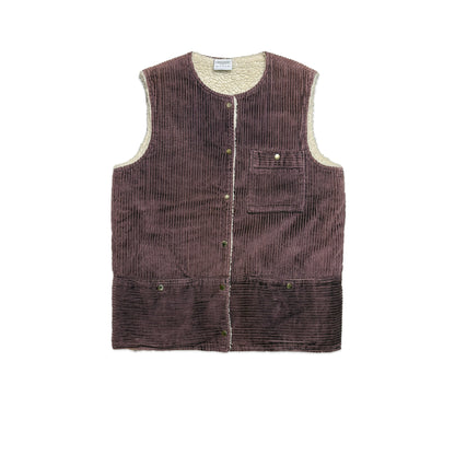 Custard Reclaimed Sherpa Lined Gilet | Size Medium