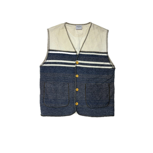 Custard Reclaimed Stripe Gilet | Size Large