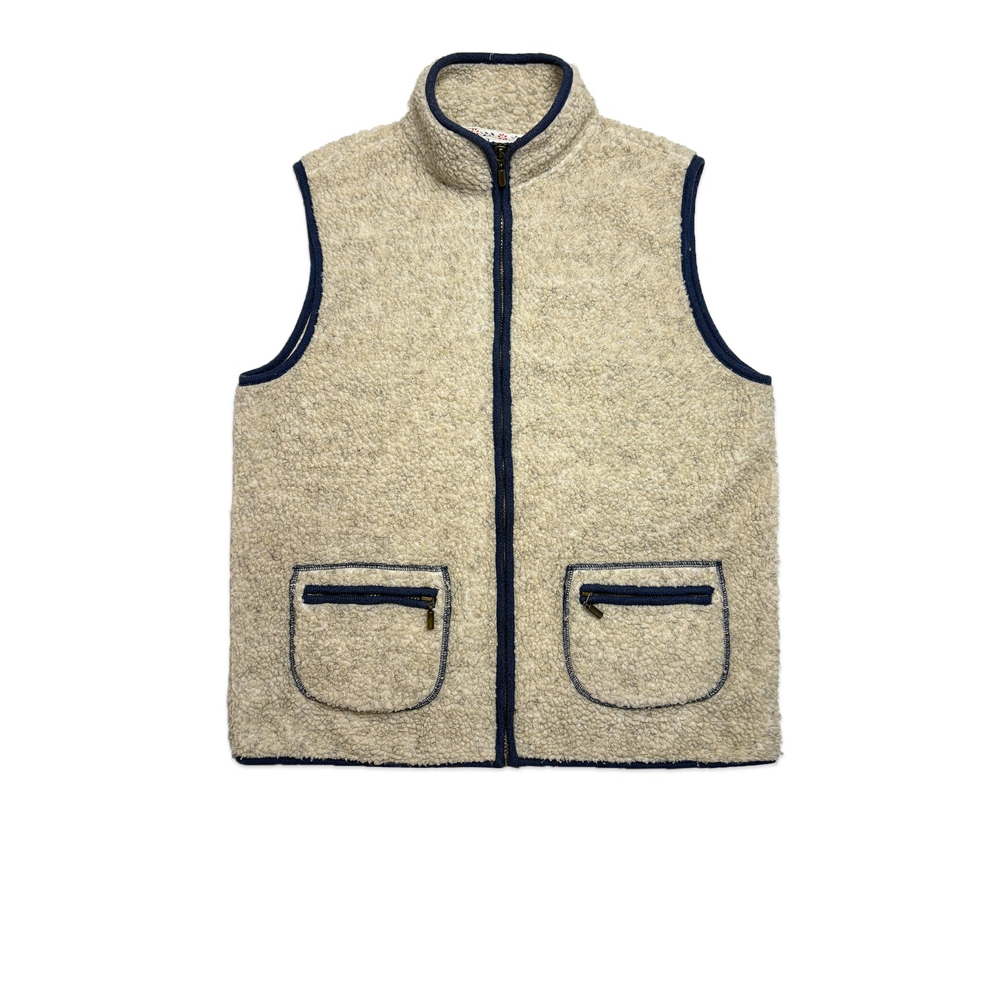 Custard Reclaimed Sherpa Gilet | Size Medium