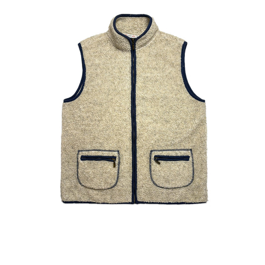 Custard Reclaimed Sherpa Gilet | Size Medium