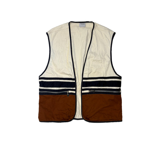 Custard Reclaimed Stripe Gilet | Size Large
