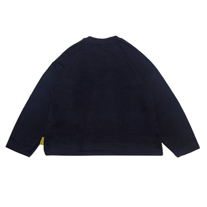 Heavyweight Boxy Graffiti Print T-Shirt | Navy