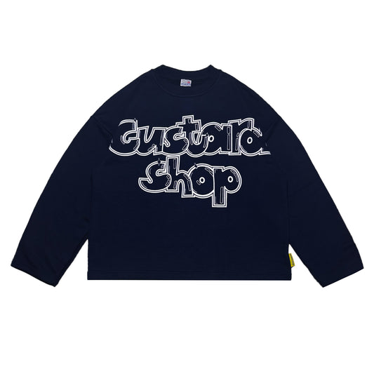 Heavyweight Boxy Graffiti Print T-Shirt | Navy