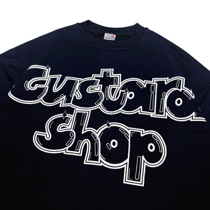 Heavyweight Boxy Graffiti Print T-Shirt | Navy