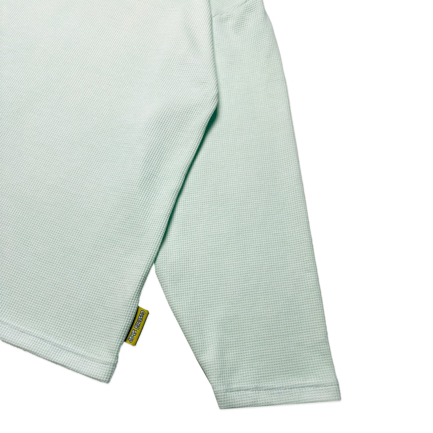 Waffle Acid House Long Sleeve Baggy Cuff T-Shirt | Aloe Green