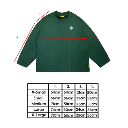 Lightweight Acid House Long Sleeve T-Shirt | Forest Green