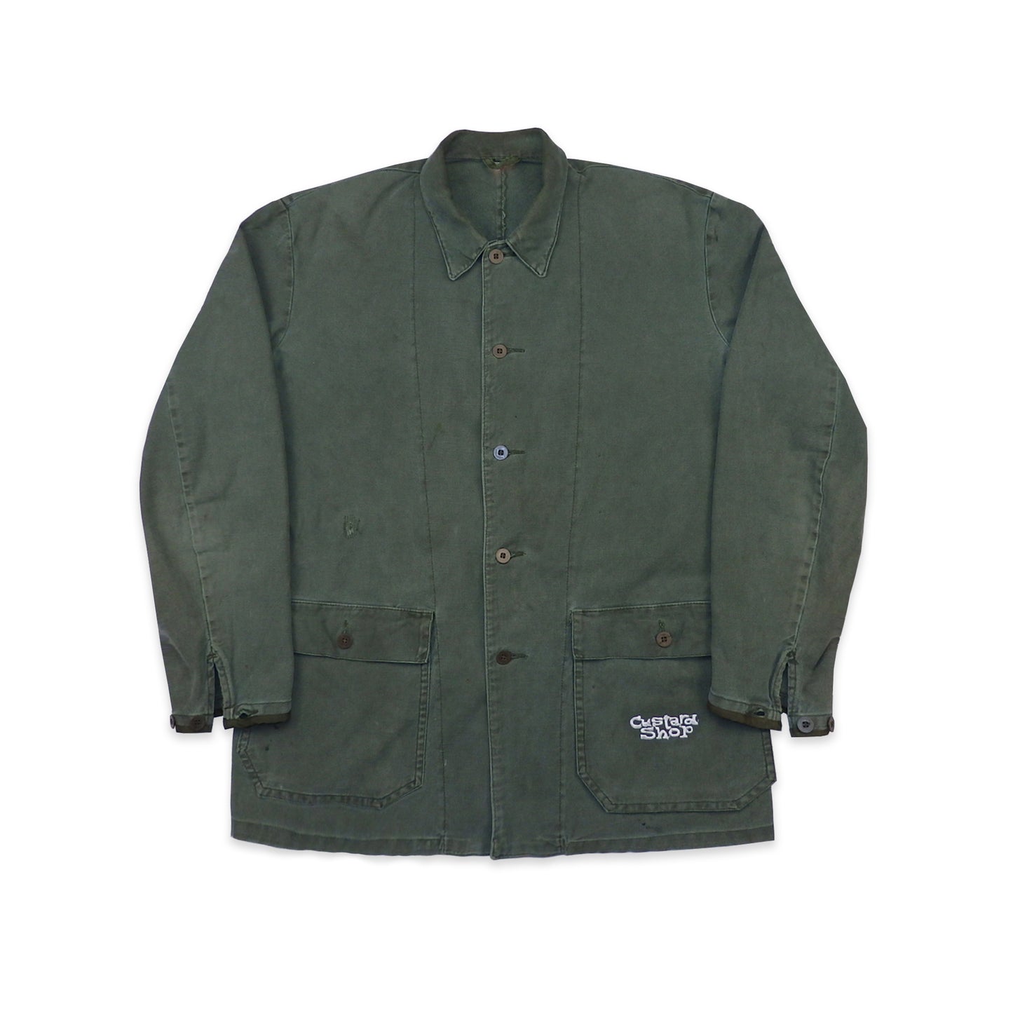 Custard Reclaimed Dark Green Chore Jacket | Size Large