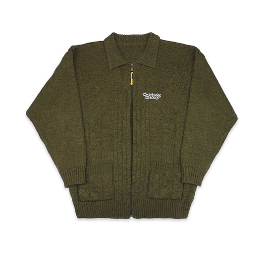 Custard Reclaimed Green Fleece | Size Large