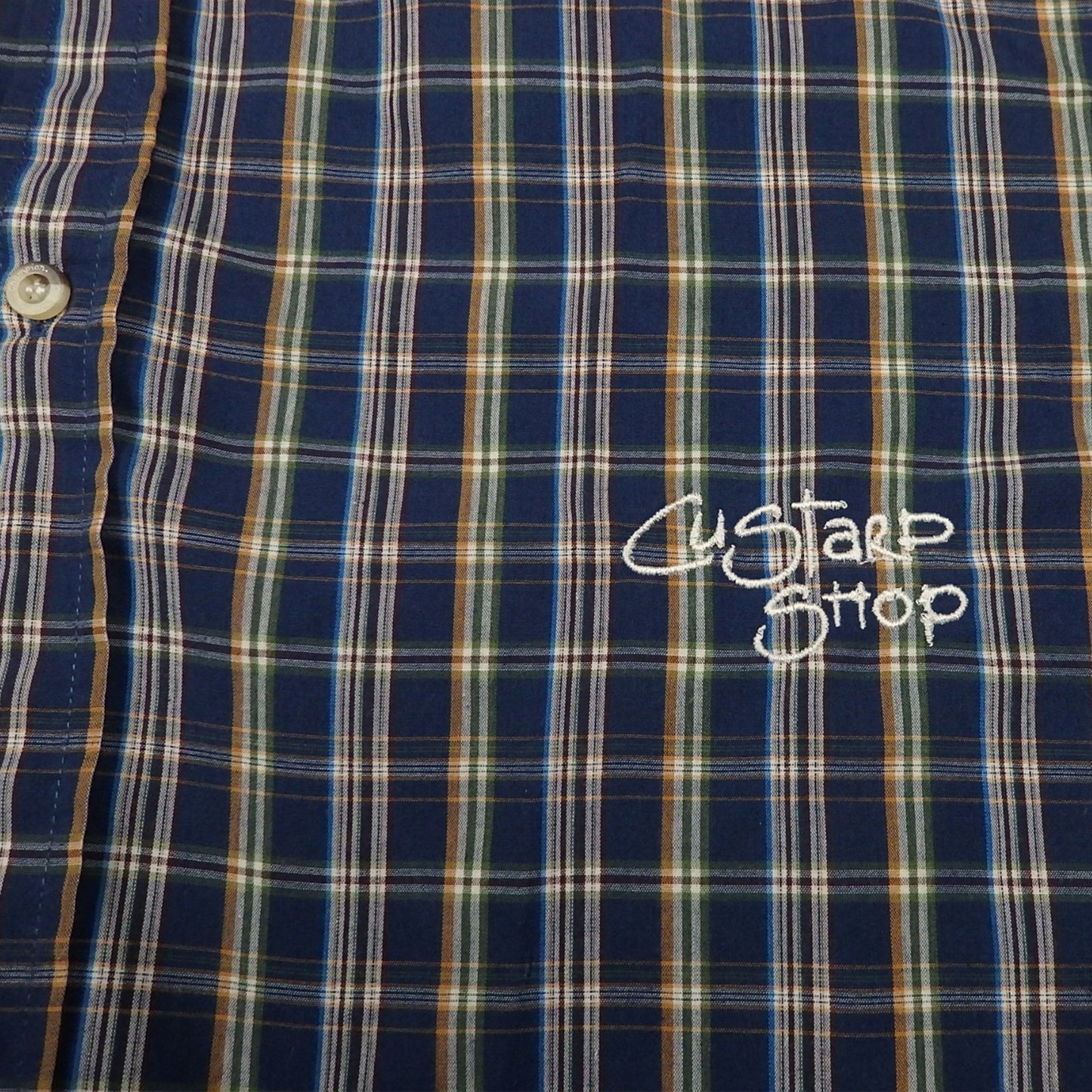 Custard Reclaimed Check Shirt | Size Medium