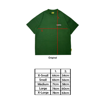 Waffle Embroidered T-Shirt | Forest Green