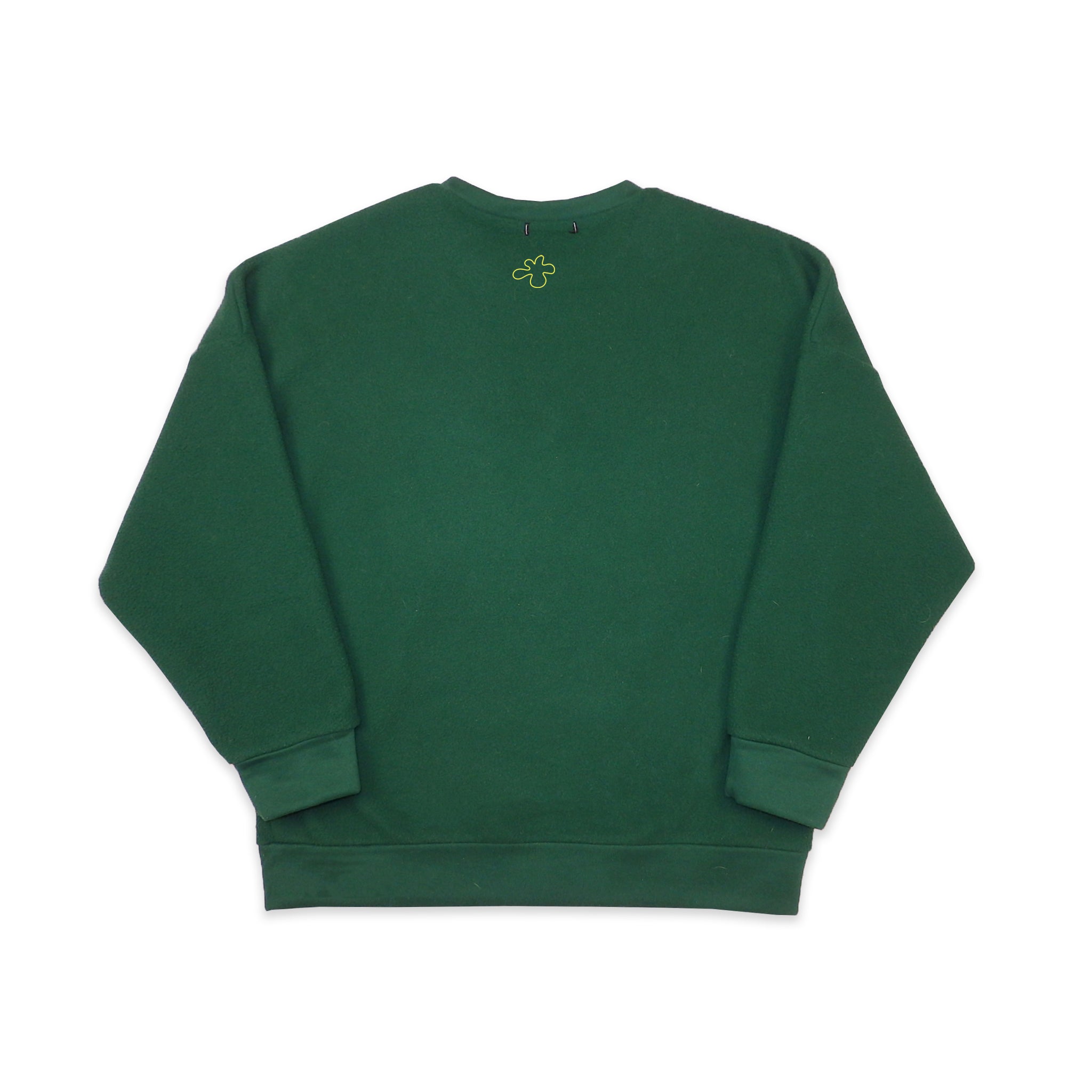 Custard Reclaimed Dark Green Fleece Sweatshirt | Size Medium