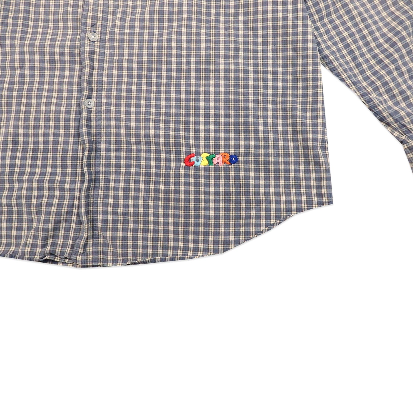 Custard Reclaimed Check Shirt | Size Large