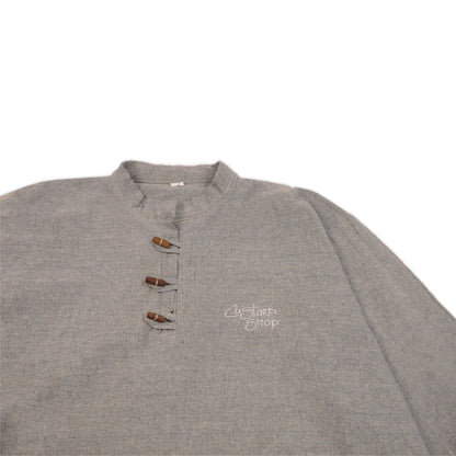 Custard Reclaimed Grey Button Shirt | Size Large