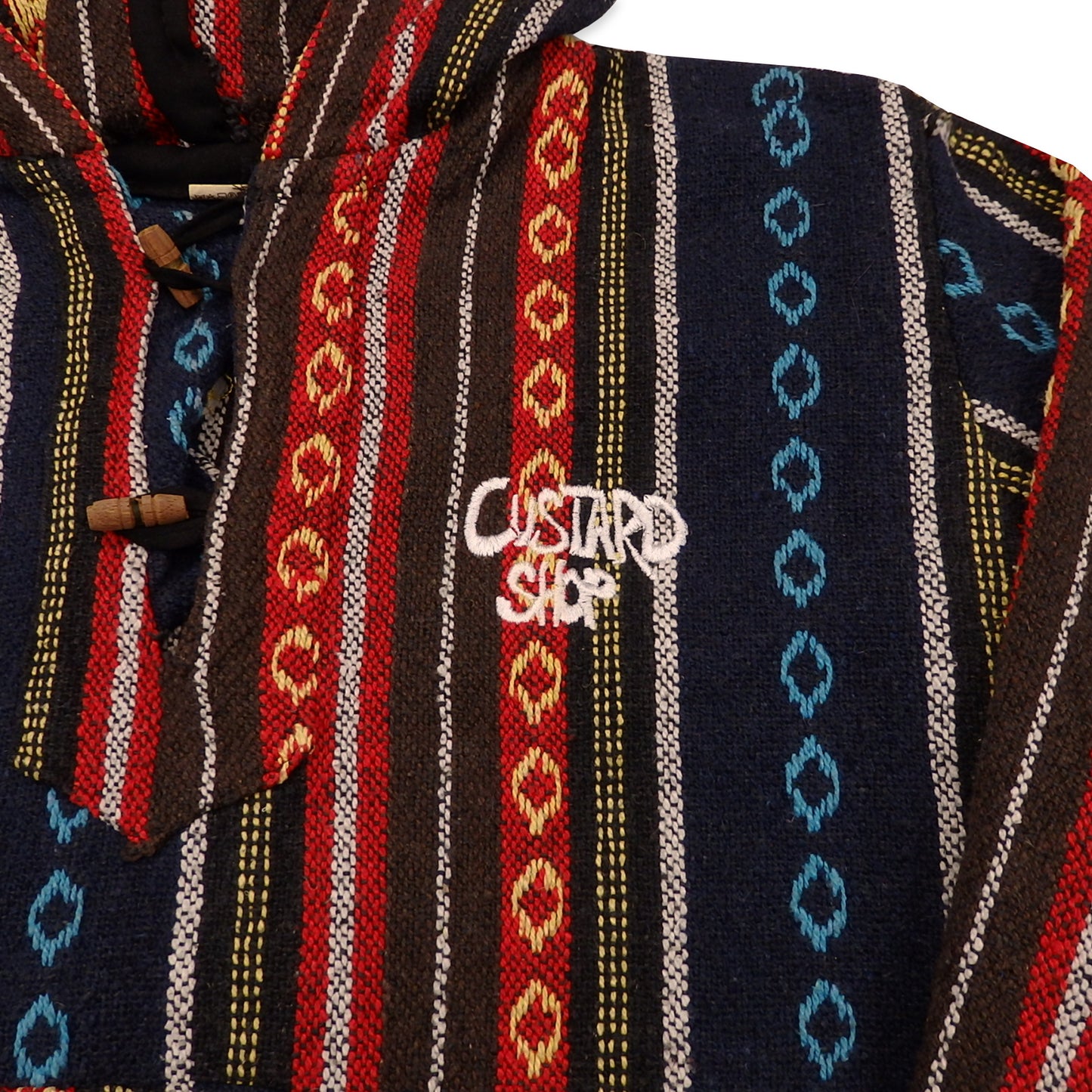 Custard Reclaimed Button Baja Hoodie | Size Medium