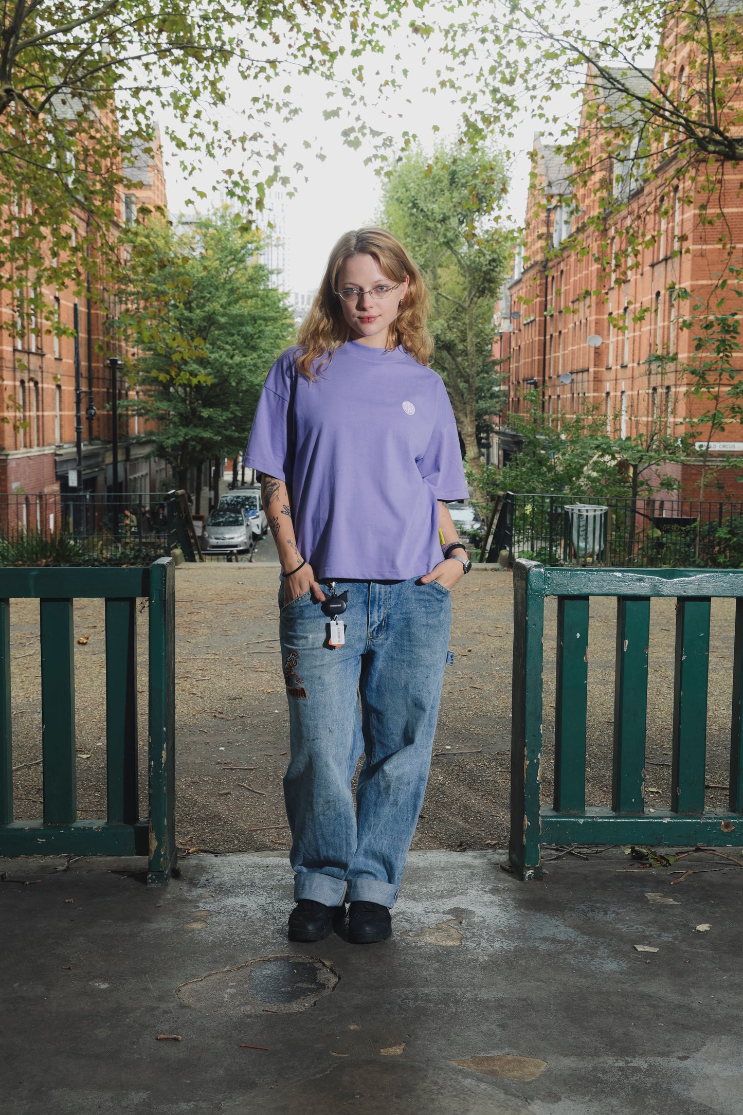 Lightweight Boxy Acid House T-Shirt | Lilac