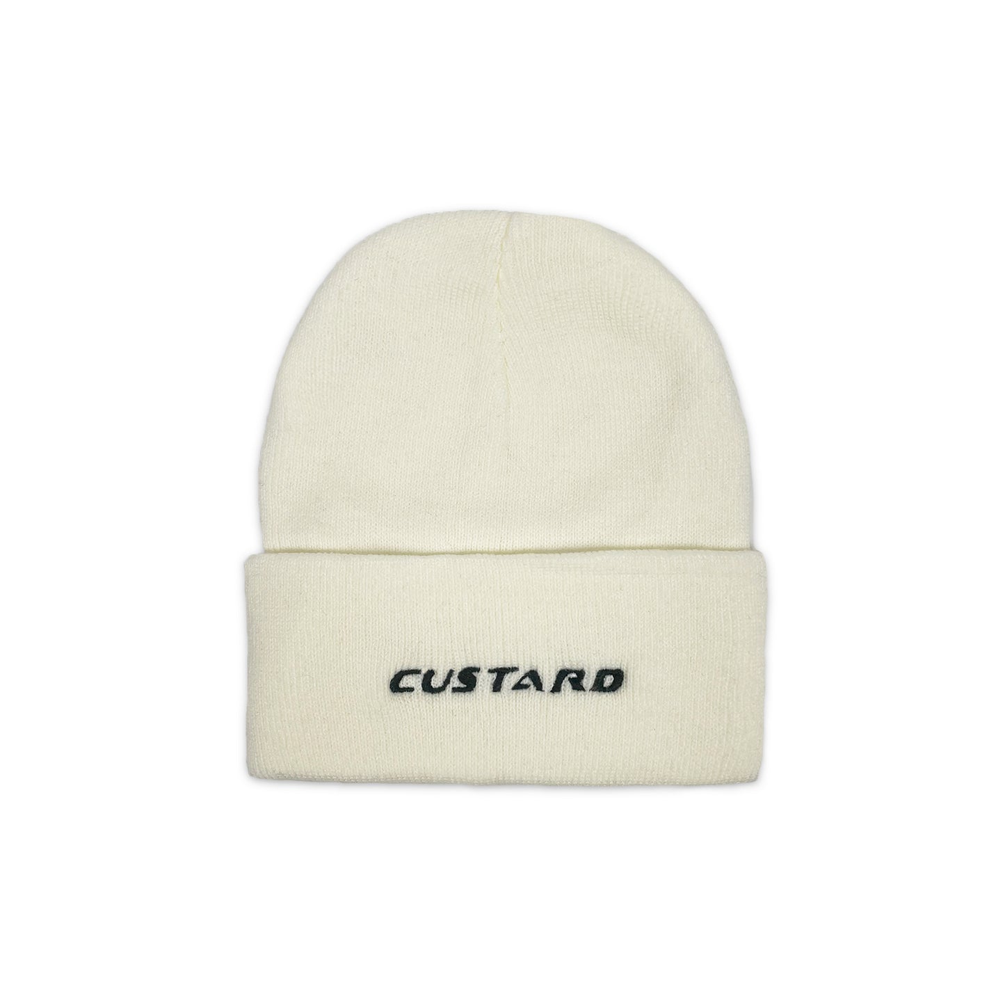 Embroidered Cuffed Beanie | Cream