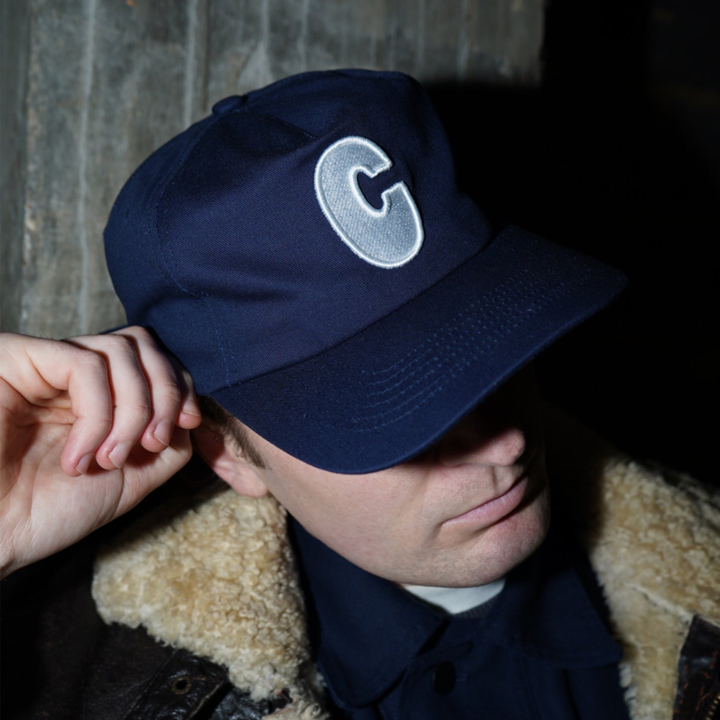 Navy Cotton 6 Panel Initial Cap