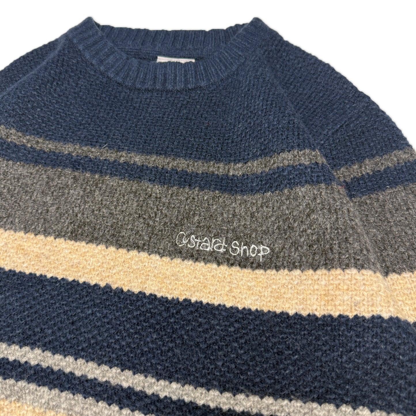 Custard Reclaimed Stripe Jumper | Size Large