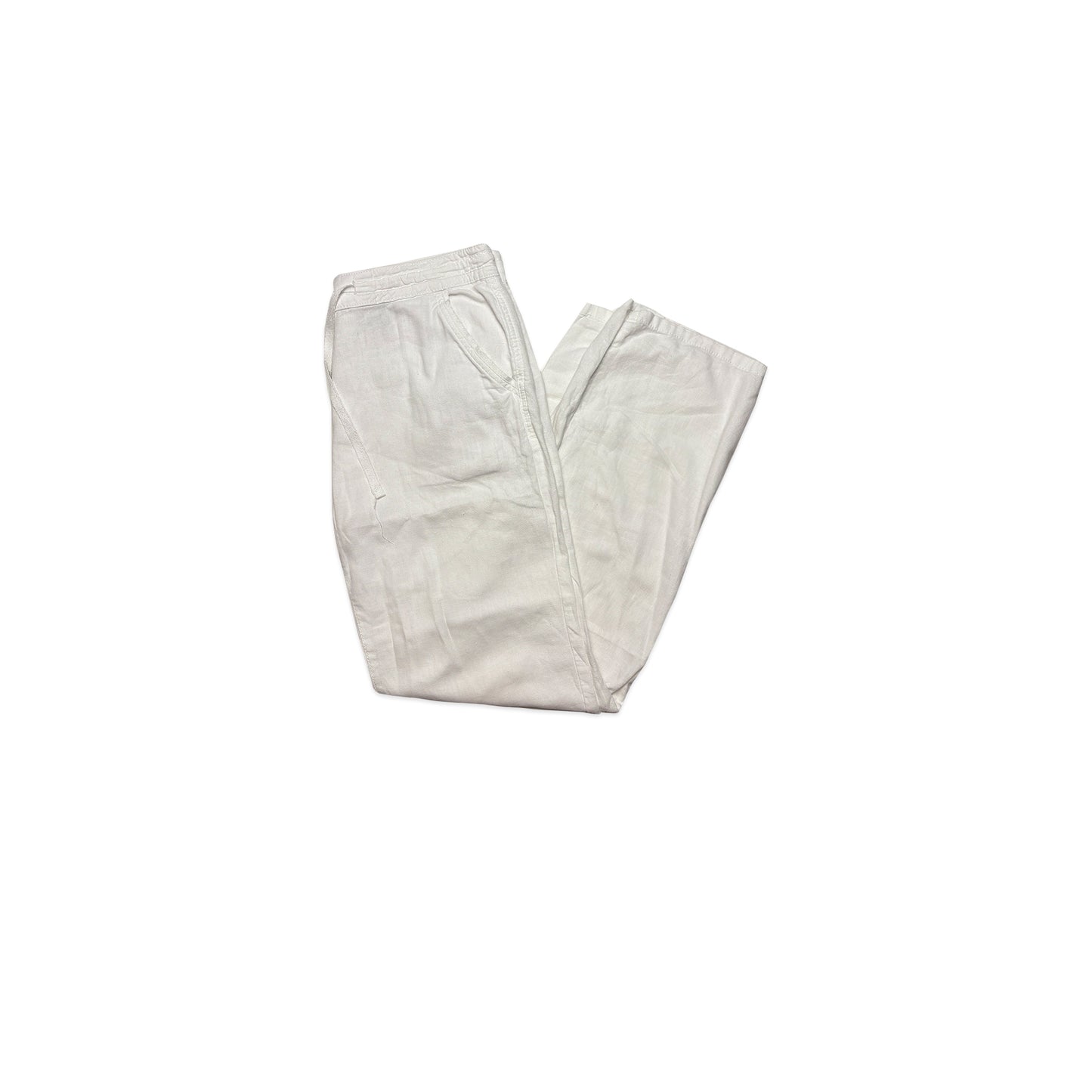 Custard Reclaimed Linen Trouser | Size 32"