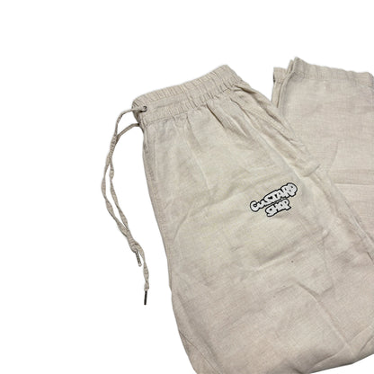 Custard Reclaimed Linen Trouser | Size 32"