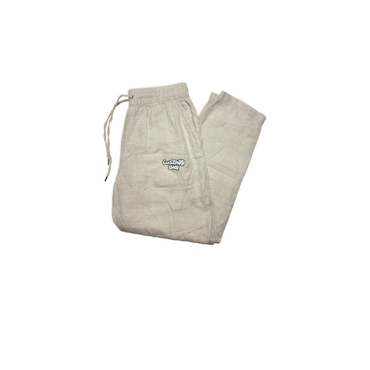 Custard Reclaimed Linen Trouser | Size 32"