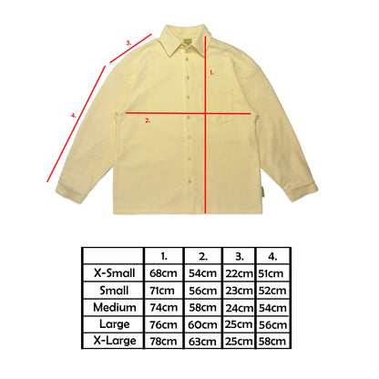 Waffle Long Sleeve Button-up Shirt | Pastel Yellow