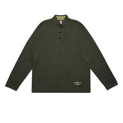 Custard Reclaimed Mandarin Shirt | Size Medium