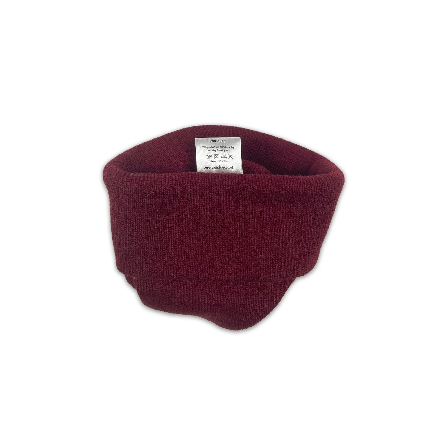 Embroidered Cuffed Beanie | Maroon