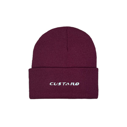 Embroidered Cuffed Beanie | Maroon