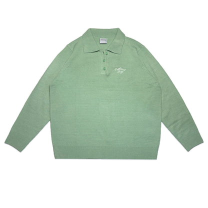 Custard Reclaimed Knit Polo | Size Medium