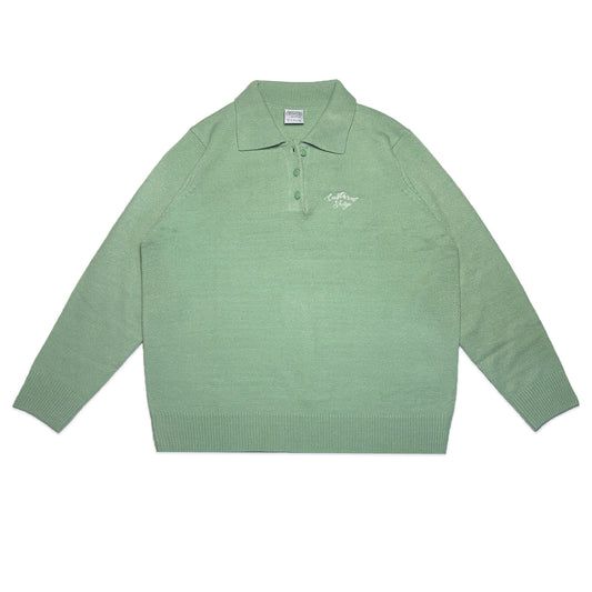Custard Reclaimed Knit Polo | Size Medium