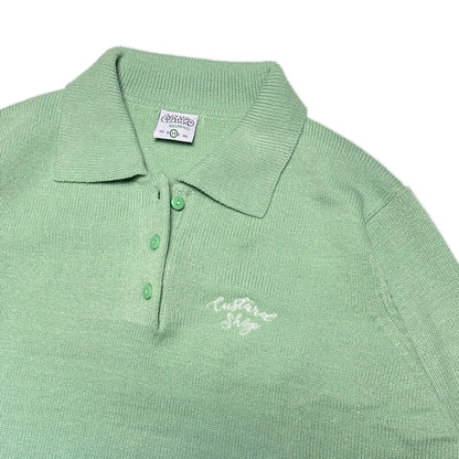 Custard Reclaimed Knit Polo | Size Medium