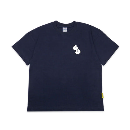 Heavyweight Tag Print Tee | Navy