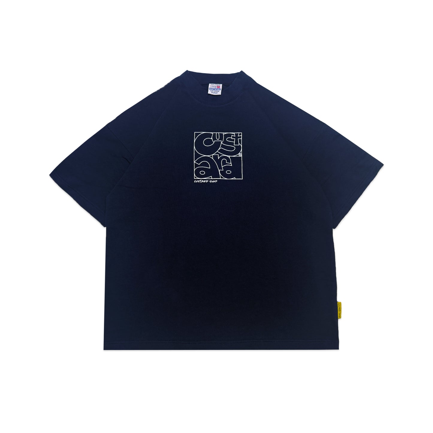 Heavyweight Geometric Print T-Shirt | Navy