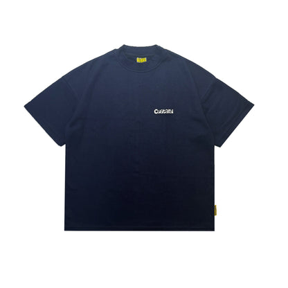 Waffle Embroidered T-Shirt | Navy