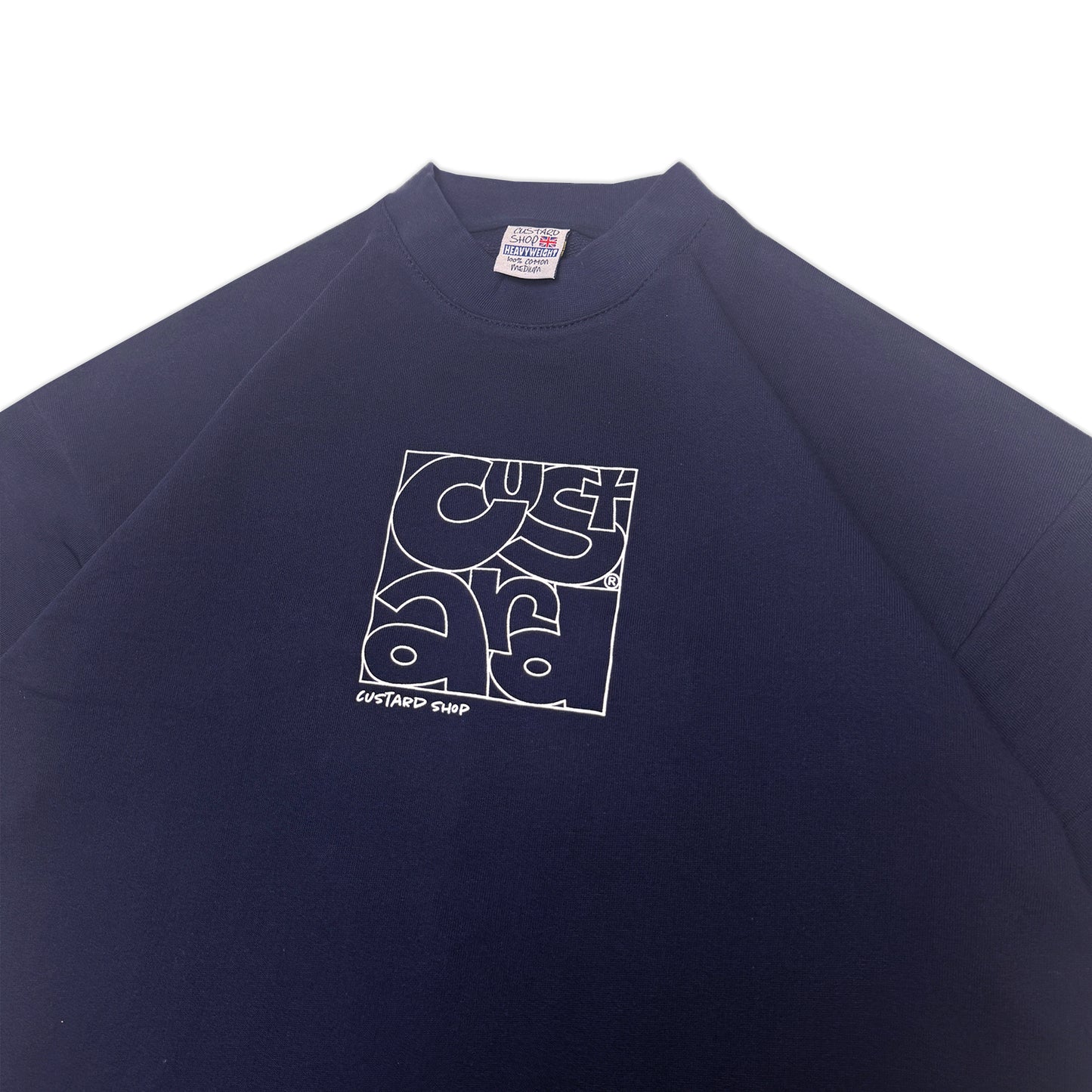 Heavyweight Geometric Print T-Shirt | Navy