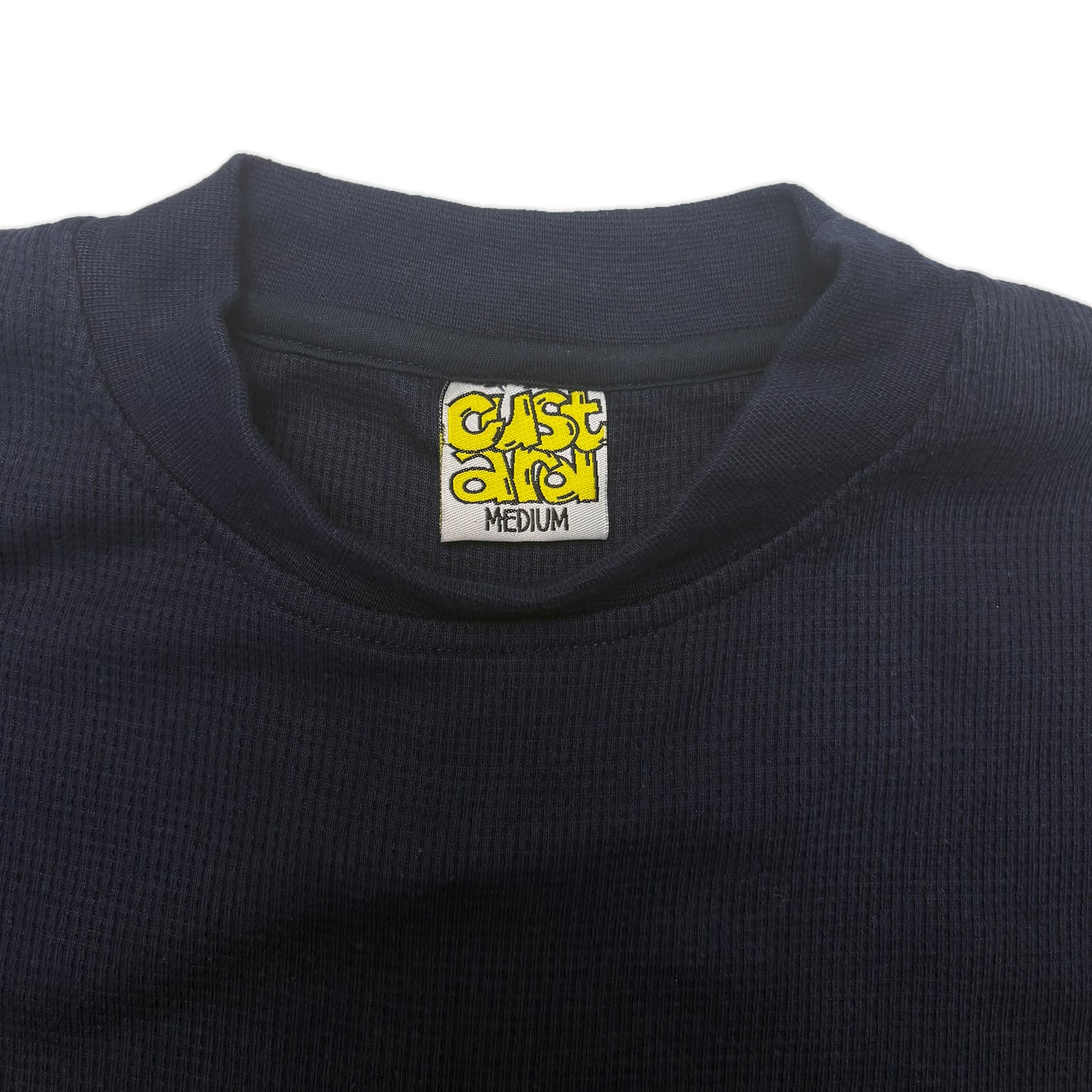 Waffle Embroidered T-Shirt | Navy
