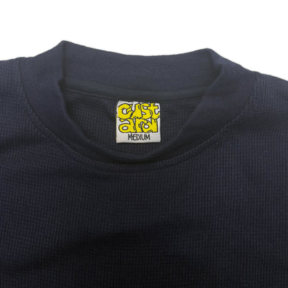 Waffle Embroidered T-Shirt | Navy