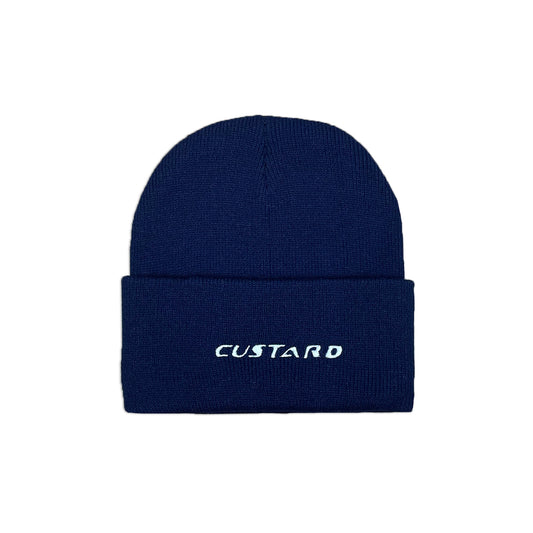 Embroidered Cuffed Beanie | Navy