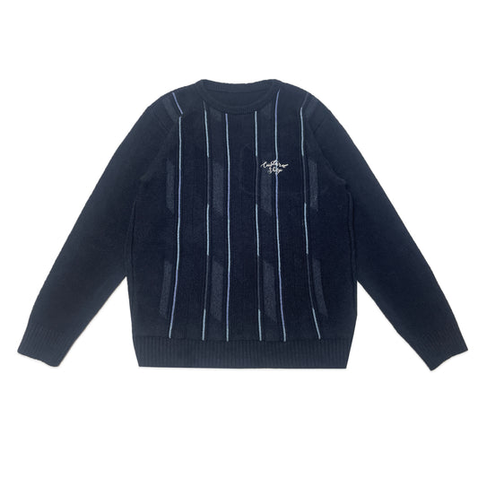 Custard Reclaimed Navy Jumper | Size Medium