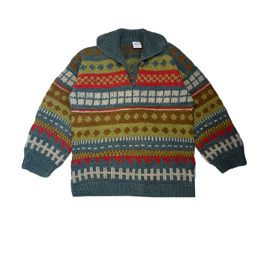 Custard Reclaimed Pattern Jumper | Size Large