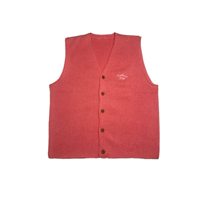 Custard Reclaimed Pink Cardigan Vest | Size Large
