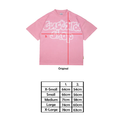 Heavyweight Graffiti Print T-Shirt | Pastel Pink