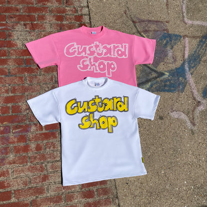 Heavyweight Graffiti Print T-Shirt | White